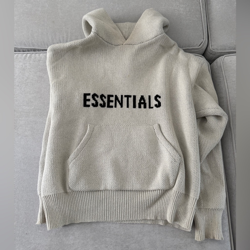 Essentials Fear of God Knit Hoodie Cream WORN ONCE